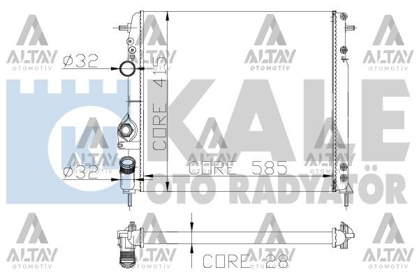 Renault Scenic Su Radyatörü Radyatör Su I OEM 7701352976
